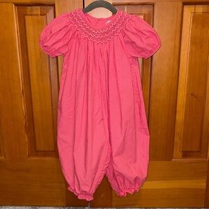 Petit Pomme 24 months 2T Pink Smocked Kids bubble jumper. LIKE NEW